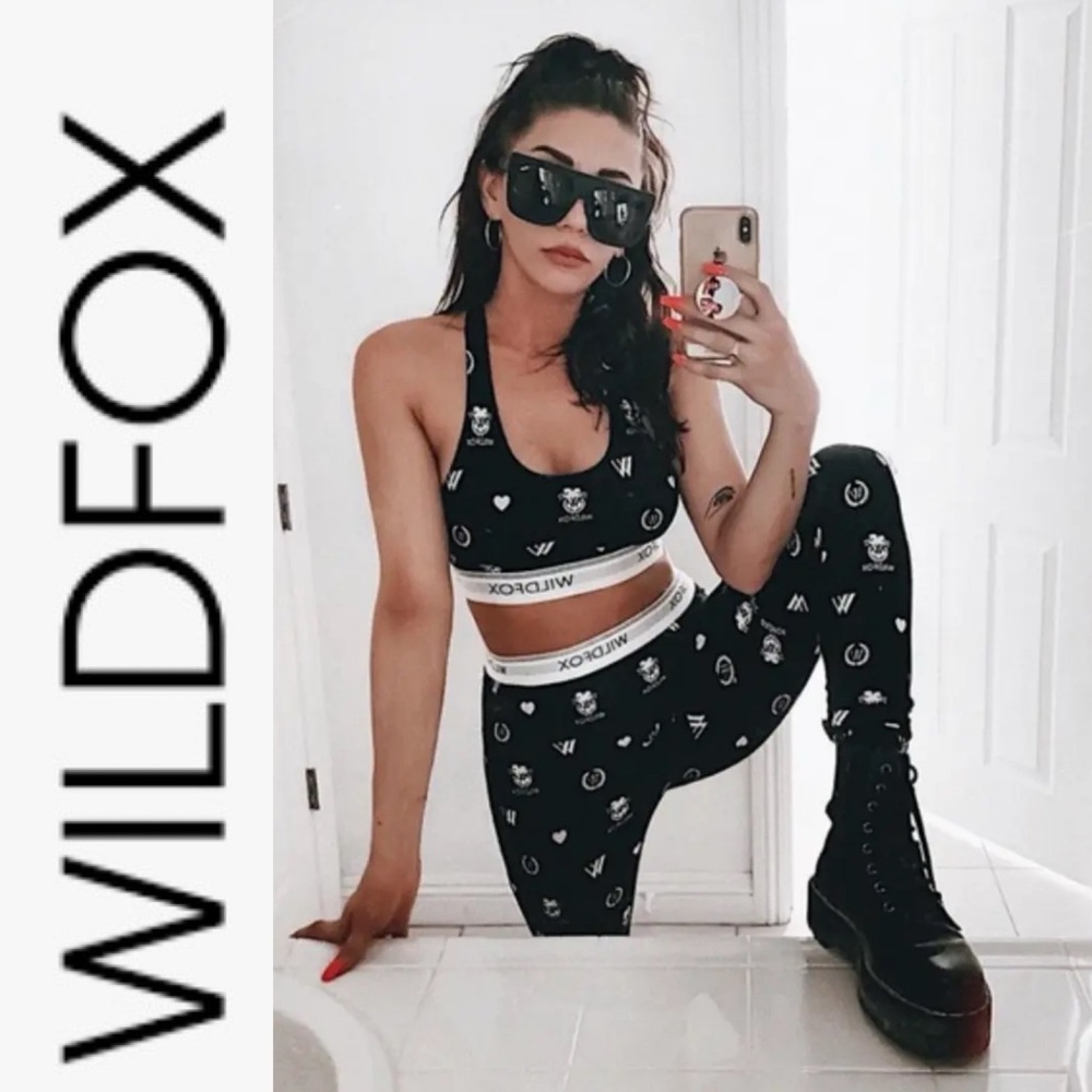 Nwt Wildfox Alana Monogram Knit Leggings S